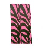 Pink Zebra Tiger Animal Print Shoulder Seat Belt Pads - PAIR