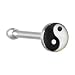 Surgical Steel Black and White YIN YANG Logo Nose Ring