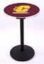 Central Michigan Chippewas (L214) 42" Tall Logo Pub Table by Holland Bar Stool Company (with Black Wrinkle Base and 28" Table Top Diameter)