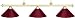 55" Brass Pool Table Lights with Burgundy Metal Shades 55" Brass Pool Table Lights with Burgundy Metal Shades