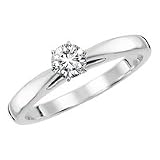 Certified, 18kt. White Gold, 1/3 ct. Sitara Diamond Solitaire Ring