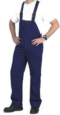 Latzhose, hydronblau, Fischgrat