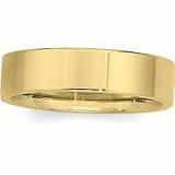 10K Yellow Gold Flat Comfort Fit Band - 10mm