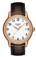 Tissot Carson White Dial Brown Leather Mens Watch T0854103601200