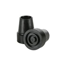 3/4" Standard Replacement Tips For Cane, Black