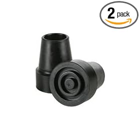 1/2" Tips for Small Base Cane, Black