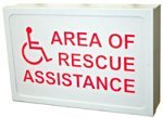 Talk A Phone Lighted Area of Rescue Sign