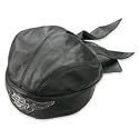 Harley-Davidson&reg; Men's or Women's Eagle Black Skull Cap. Full-grain leather. 99564-04V