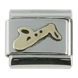Buy 18K gold and steel Italian-Charm Saxophone made by Sabrina Silver now!