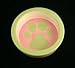 Melia Pink With Green Paw Design Ceramic Dog Bowl-LARGE
