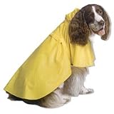 Dickens' Closet Yellow Puddles Raincoat for Dogs- Medium, 14-18'' neck to tail