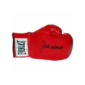 Jake Lamotta Autographed Single Boxing Glove by