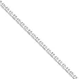 Sterling Silver 4mm Hollow Anchor Chain Necklace - 16 Inch - Lobster Claw