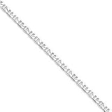 Sterling Silver 4mm Hollow Anchor Chain Necklace - 18 Inch - Lobster Claw - JewelryWeb