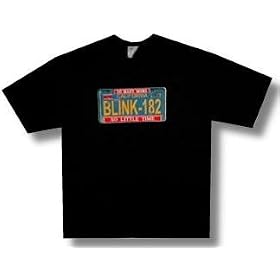 BLINK 182 - So Little Time / License Plate - Black T-shirt