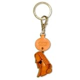 VANCA Craft Petit Mini Mascot Leather Dog Keychains * AFGHAN HOUND *