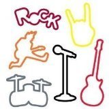 Silly Bandz Rock Band Shapes Pack of 24 Rockbandz NEW