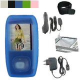 (4 in 1 Professional Kit for Samsung YP-T9JAB YP-T9JQB 2 GB 4 GB Digital Multimedia Player) Premimum Silicone Skin Samsung YP-T9JAB YP-T9JQB 2 GB 4 GB Digital Multimedia Player Premimum Silicone Skin Includes Nylon Sport Armband + Screen Protector for Samsung T9 + Car Charger Cigarette Lighter Adapter for Samsung YP-T9JAB YP-T9JQB + Travel Charger for Samsung YP-T9JQB YP-T9JAB (Many color availabl