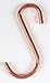 3" S-Shape Pot Rack Hook: Copper Plated 9571