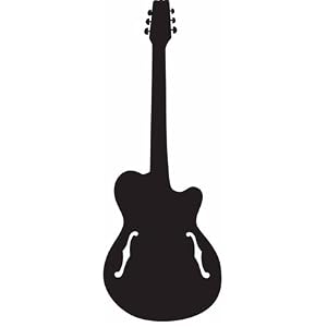 Guitar Rock Star Chalkboard Wall Decal Kids Room Decor YORK