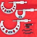0-3" PREMIUM OUTSIDE MICROMETER MACHINIST TOOL SET w/CARBIDE TIPS