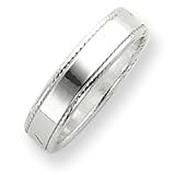 Sterling Silver 5mm Design Edge Band