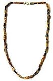 Chain Necklace In Tigers Eye Gemstone Healing Beads Handmade Jewelry India 17 inches