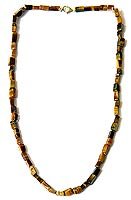 Tigers Eye Gemstone Necklace Healing Bead 17 inches