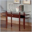 Steve Silver Gayle Cherry Sofa Table with Glass Top