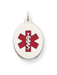Sterling Silver Medical Jewelry Pendant