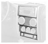Bestop 81701-00 TrailMax Brushed Aluminum Dash Overlay Kit with Manual Windows