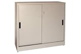 Sliding Door Storage Cabinet 36 X 12 X 42 Gray