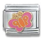 Clearly Charming Hello Kitty Pink Butterfly Cat Animal Theme Licensed Charm Bracelet