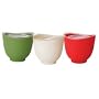 iSi Basics Flexible Silicone Prep Bowls, Set of 3, Red, White, Wasabi