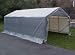 Instant Portable Garage Shelter Canopy or Carport 12'x20'x8' House Style Peaked Roof