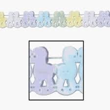 Pastel Baby Shower Garland Rocking Horse (12 feet)