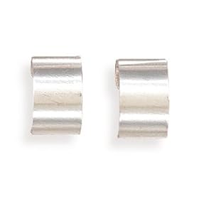 Sterling Silver Plain High Polish Huggie Ear Cuff Pair Earrings