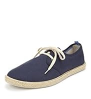Blue Harbour Canvas Lace Up Espadrilles