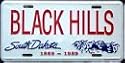 South Dakota Black Hills License Plate