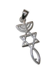 Small Sterling Silver Messianic Seal Pendant Spiritual Religious Jewelry Collection