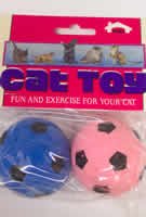 Pet Supply Imports Sponge Soccer Ball Cat Toy 2 Pack