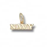Navy Midshipmen Solid 14K Gold ''NAVY'' 1/8'' Pendant