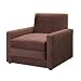 Ameriwood Single Sleeper Chair in Chocolate Brown