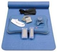 Creative Mind DGWII-2820 7 In 1- Yoga Mat- Neoprene Sleeve- Socks- Rechargeable Battery Pack- Yoga Mat Sling & Massager- 24 Hour Fitness Blue