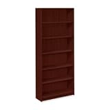 1870 Series Bookcase, 6 Shelves, 36w x 11-1/2d x 84h, Mahogany