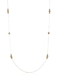 Anne Klein "All that Glitters" Gold-Tone and Topaz Fireball Strand Necklace, 42"