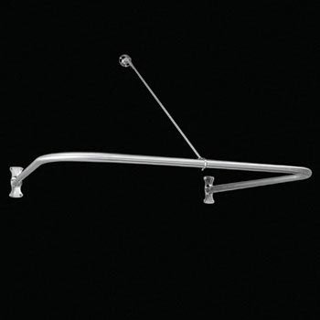 U Shaped Shower Ring Polished Aluminum