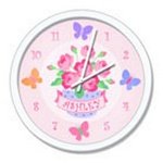 Blossom & Butterflies Clock Personalized by Olive Kids