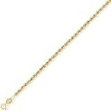 9ct Yellow Gold Hollow Rope Chain- 16 Inch / 40.5cm