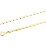 14K Yellow Gold Solid Flexible Herringbone - 16 inches
